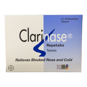 Clarinase repetabs Relieves Blocked Nose And Cold 50 Tablets