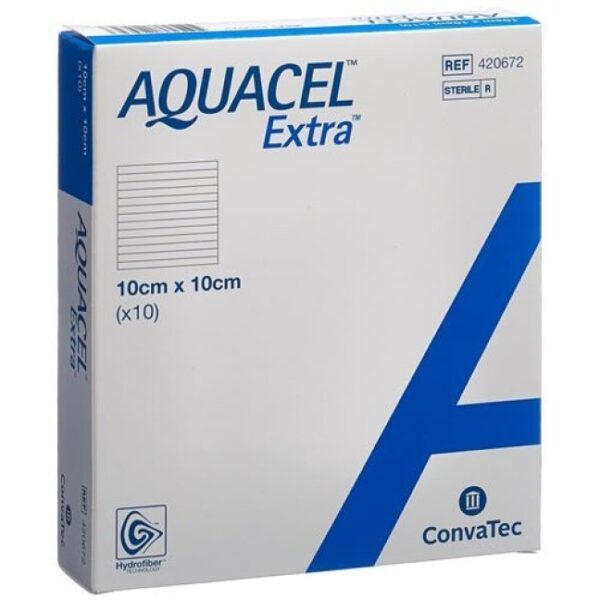 AquaCel Extra Convatec 10 x 10 cm / Hydrofiber Dressing 10x10 cm - Image 2