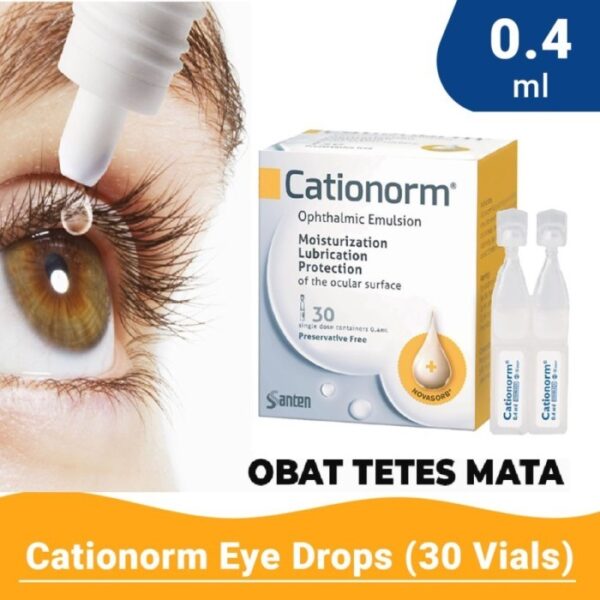 Cationorm Ophthalmic Emulsion Single Dose Moisturization Lubrication Protection 30 Vials - Image 2