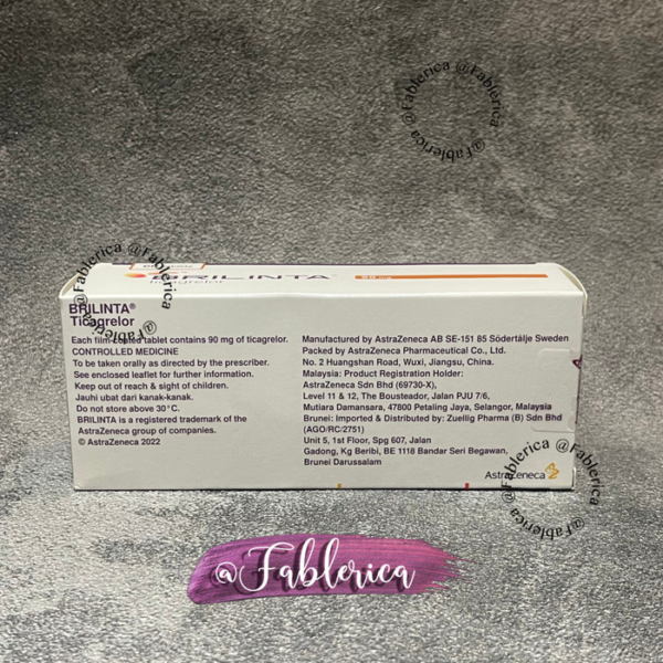 Brilinta 90 mg Ticagrelor 56 Tablets - Image 2