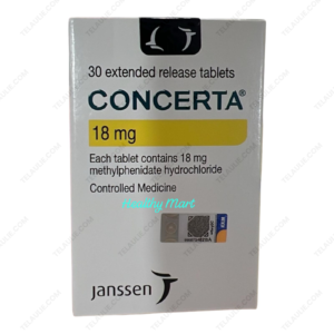 Concerta Metilfenidato Clorhidrato 18 mg 30 Tablets