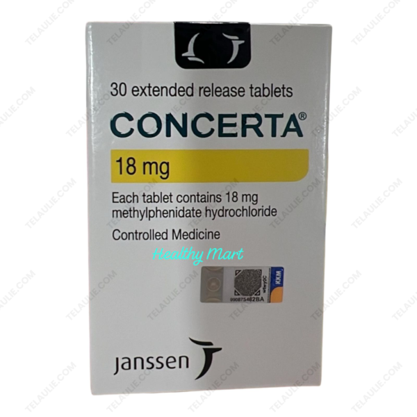 Concerta Metilfenidato Clorhidrato 18 mg 30 Tablets