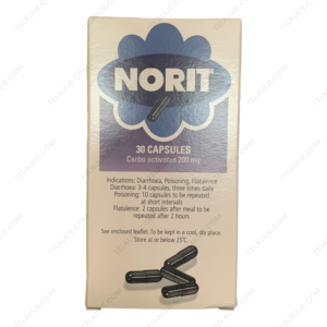 Norit Carbo Activatus 200mg Isi: 30 Capsules